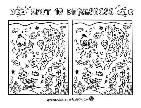 Printable Spot The Difference For Adults