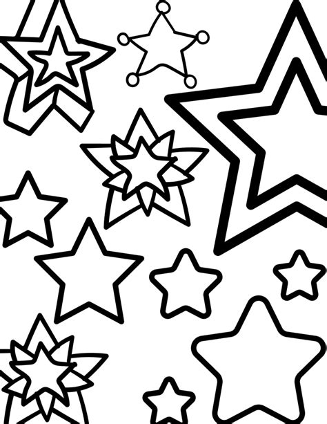 Printable Star Coloring Pages