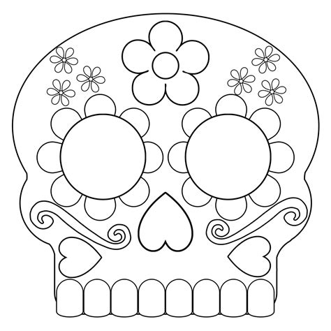 Printable Sugar Skull Template