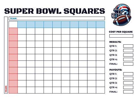 Printable Super Bowl Grid