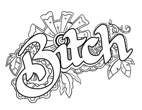 Printable Swear Word Coloring Pages
