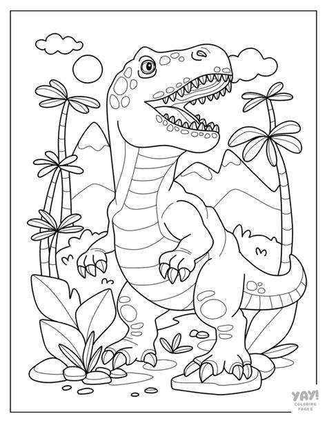 Printable T Rex Coloring Pages