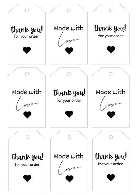 Printable Tag Templates