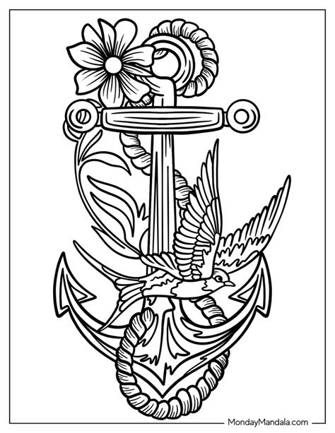 Printable Tattoo Coloring Pages For Adults