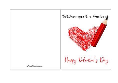 Printable Teacher Valentine Cards Free
