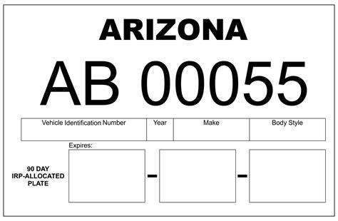 Printable Temporary Tags