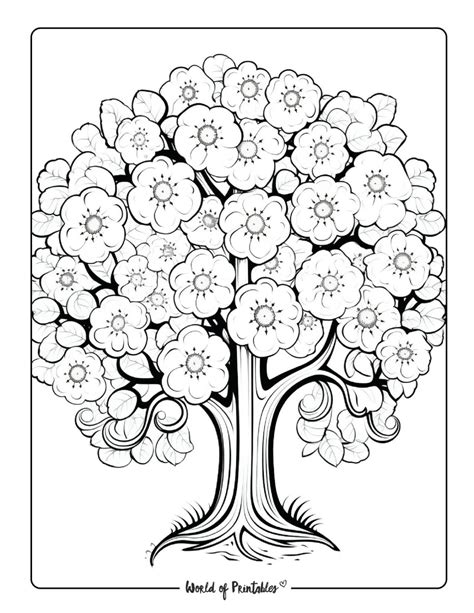 Printable Tree Coloring Page