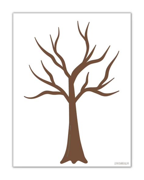 Printable Tree Trunk Template