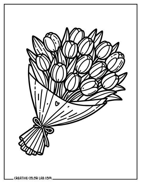 Printable Tulip Coloring Pages