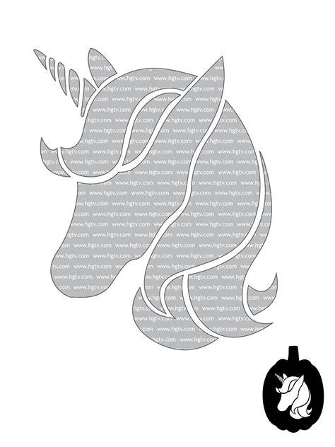 Printable Unicorn Pumpkin Stencil