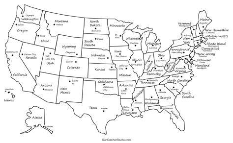 Printable Us State Map