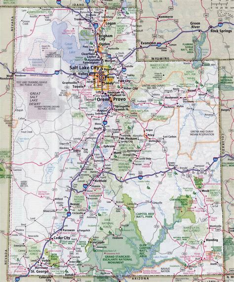 Printable Utah Map