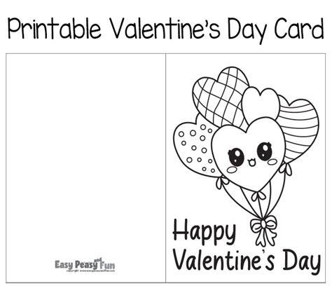 Printable Valentine Card To Color