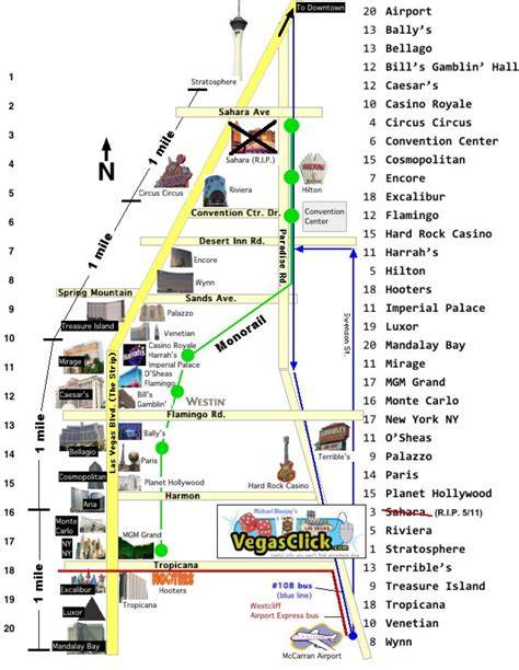 Printable Vegas Strip Map