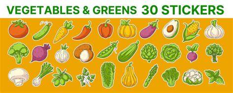 Printable Vegetable Stickers