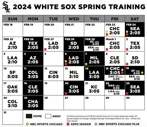 Printable White Sox Schedule