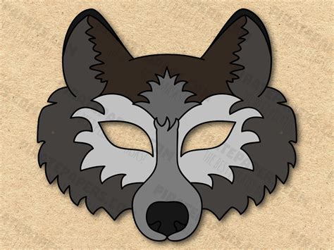 Printable Wolf Mask Template Free