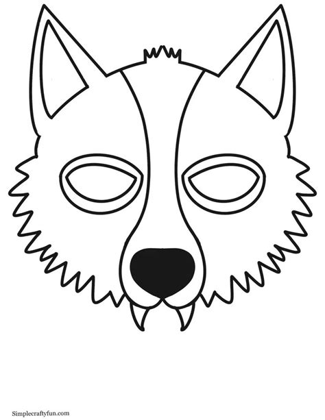 Printable Wolf Mask