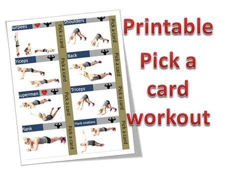 Printable Workout Cards