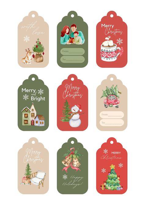 Printable Xmas Name Tags