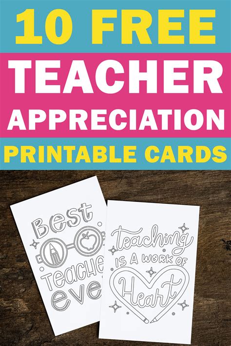 Printables For Teacher Appreciation