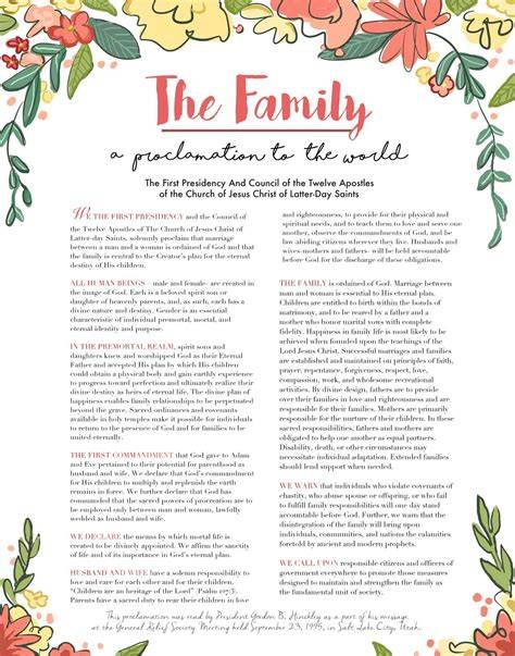 Proclamation To The World Printable