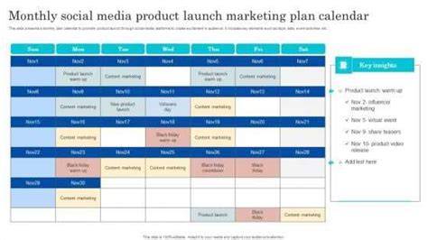 Product Launch Calendar
