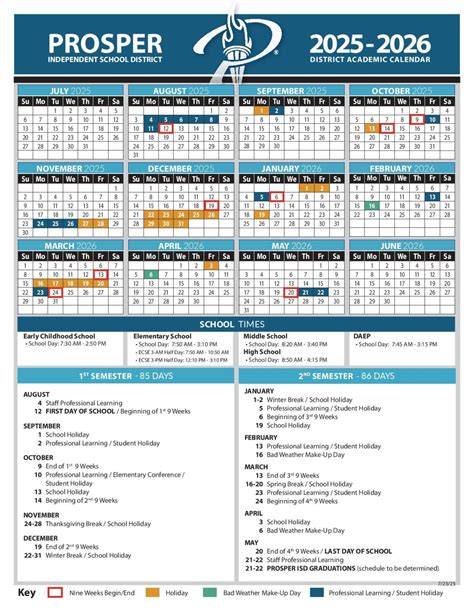 Prosper Isd Academic Calendar