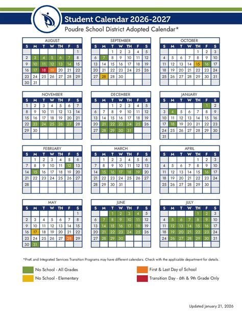 Psd School Calendar