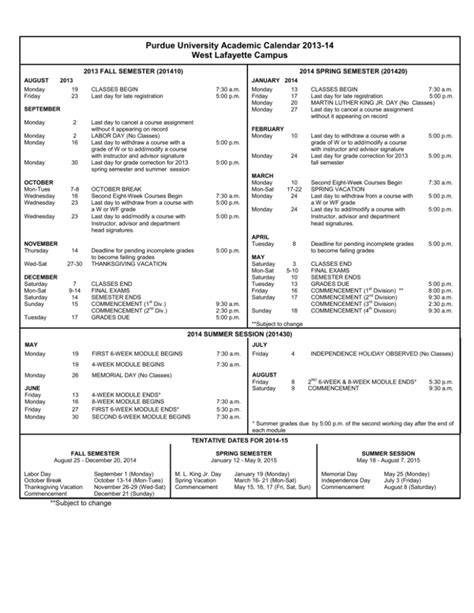 Purdue Academic Calendar 24 25
