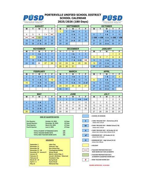 Pusd 2025 26 Calendar