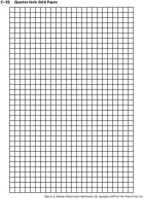 Quarter Inch Graph Paper Printable