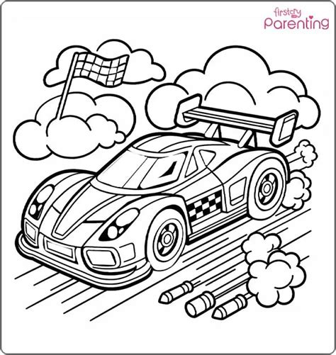 Race Car Coloring Pages Printable