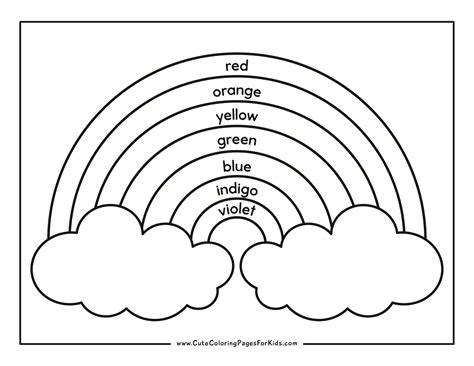 Rainbow Coloring Page Free Printable