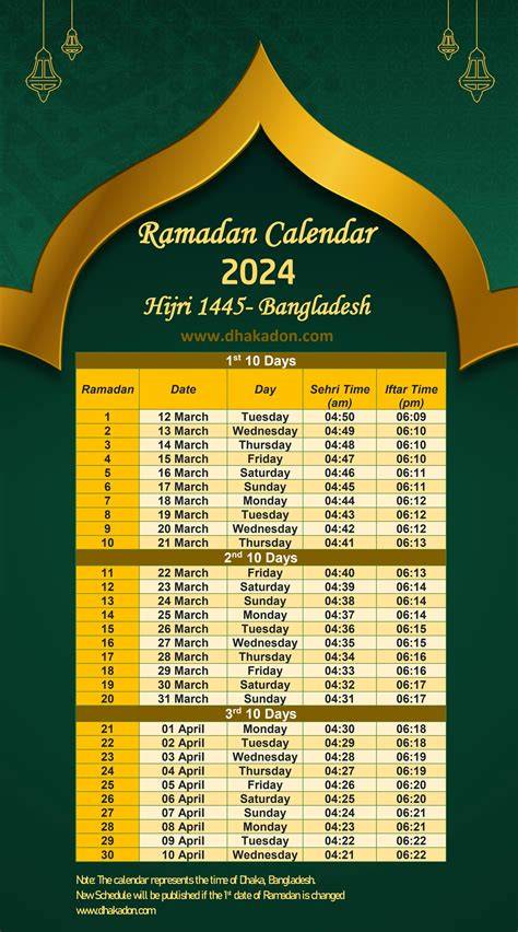 Ramadan Calender 2024