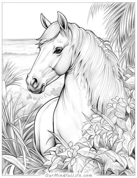 Real Horse Coloring Pages