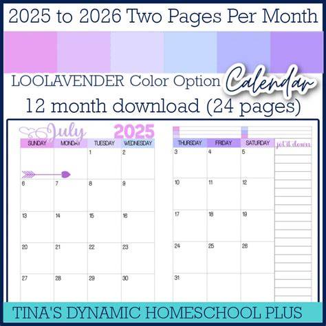 2025 calendar pages