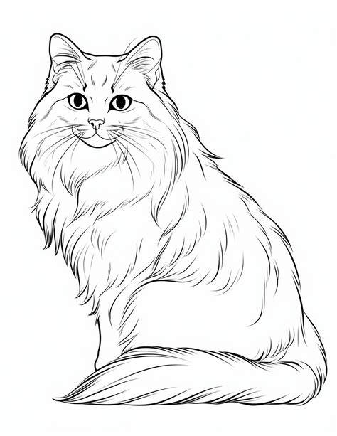 Realistic Cat Coloring Sheets