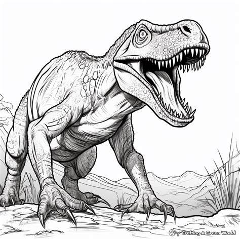 Realistic Dinosaur Coloring Pages