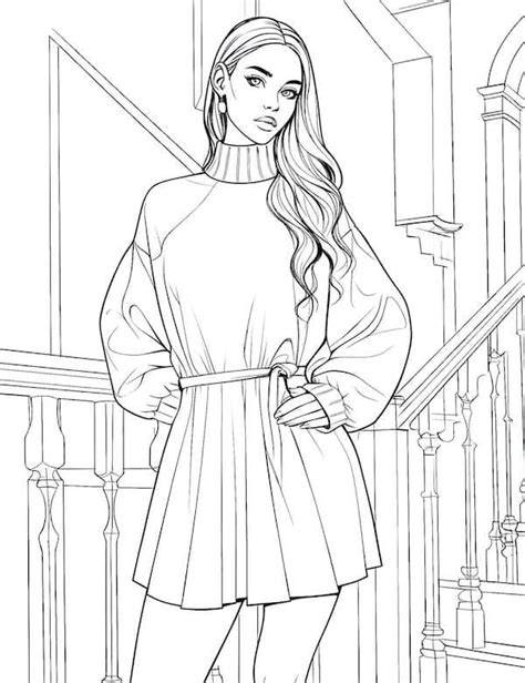Realistic Fashion Coloring Pages