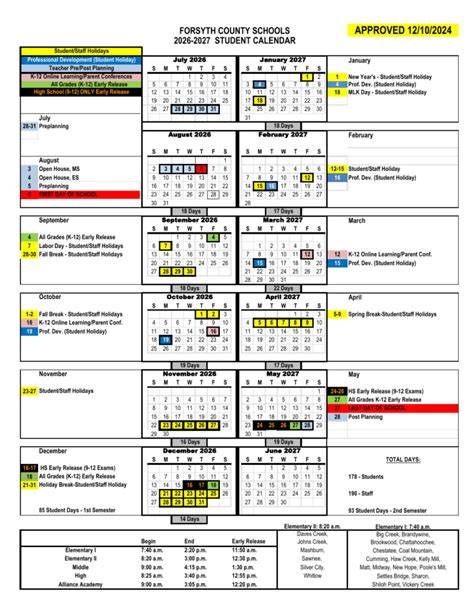 forsyth county schools calendar