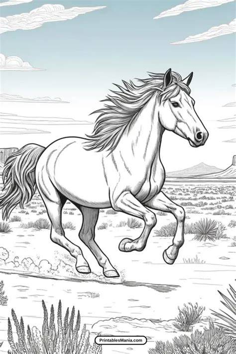 Realistic Horse Coloring Sheets