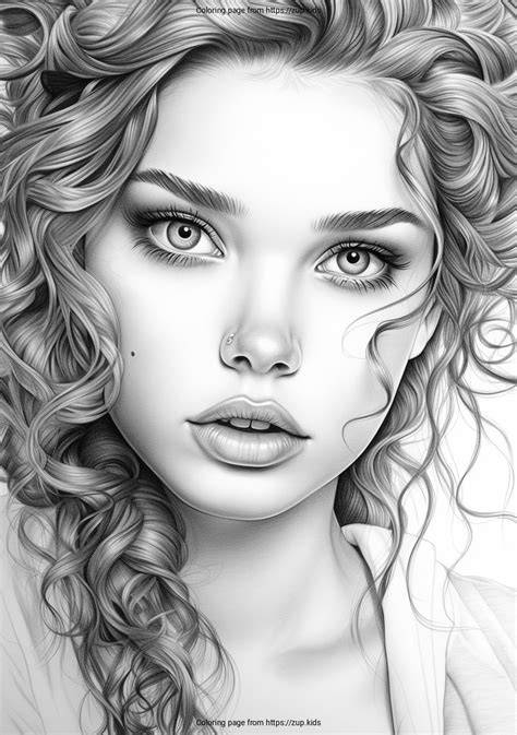 Realistic Human Coloring Pages