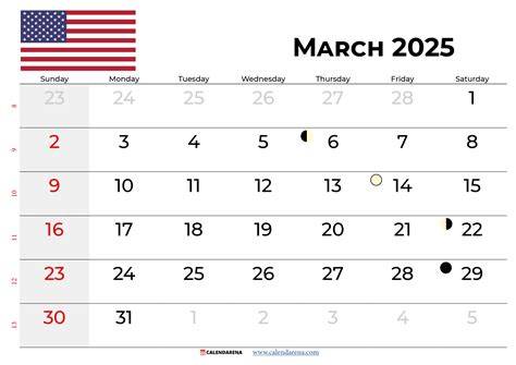 march 2025 calendar with holidays