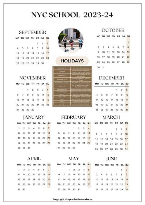 nyc school calendar