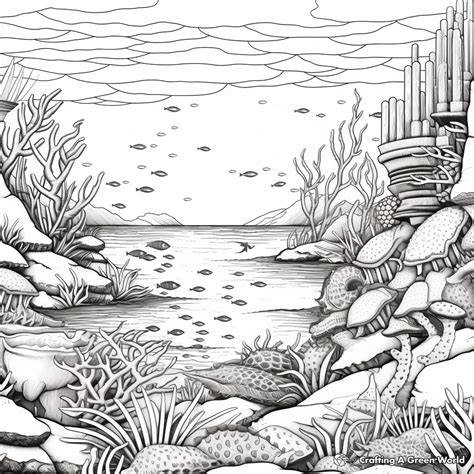 Realistic Ocean Coloring Pages