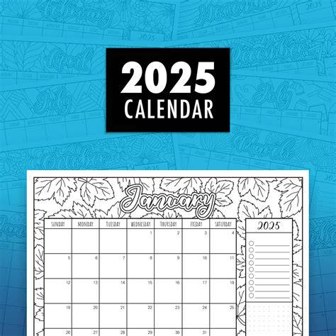printable calendar pages 2025
