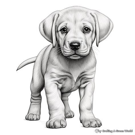 Realistic Puppy Coloring Pages