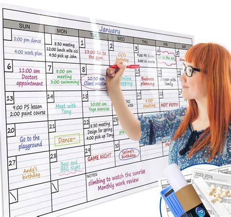 small calendar whiteboard
