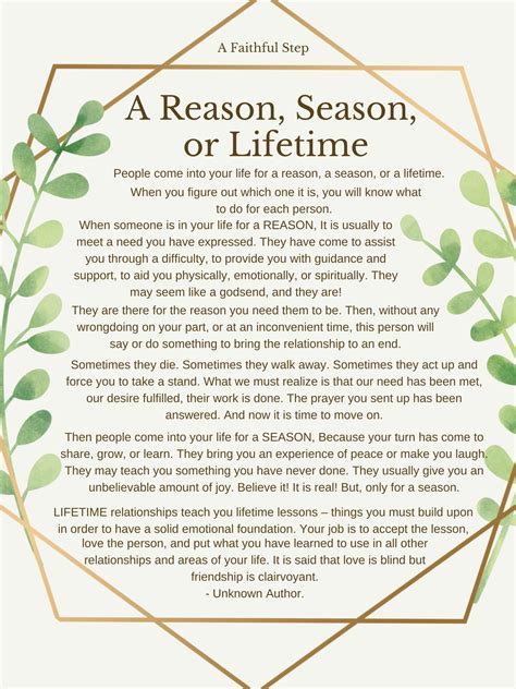 Reason Season Lifetime Poem Printable